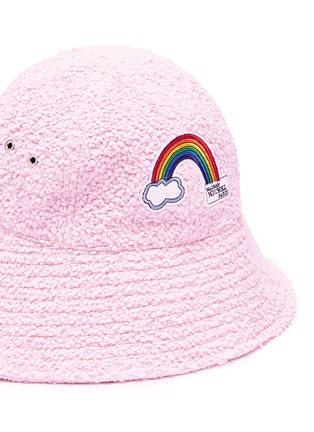 Detail View - Click To Enlarge - MAISON MICHEL - 'Julianne' rainbow patch bucket hat