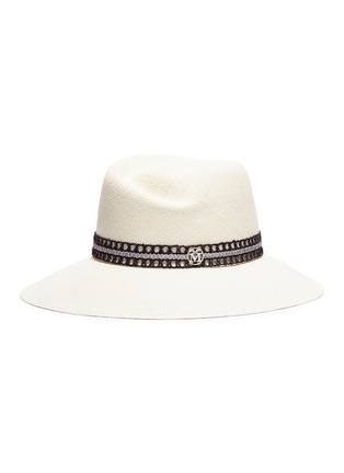 Figure View - Click To Enlarge - MAISON MICHEL - 'Rose' caning ribbon straw Panama hat