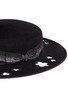 Detail View - Click To Enlarge - MAISON MICHEL - 'Rod' floral cutout rabbit furfelt canotier hat