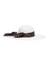 Main View - Click To Enlarge - MAISON MICHEL - 'Blanche' polka dot scarf straw capeline hat