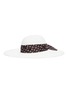 Figure View - Click To Enlarge - MAISON MICHEL - 'Blanche' polka dot scarf straw capeline hat