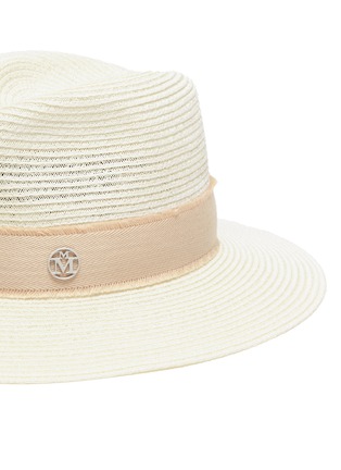 Detail View - Click To Enlarge - MAISON MICHEL - 'Henrietta' natural straw fedora hat