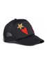 Main View - Click To Enlarge - VENNA - Strass star heart patch mesh baseball cap
