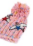 Detail View - Click To Enlarge - VENNA - Strass star crane patch pompom rib knit beanie