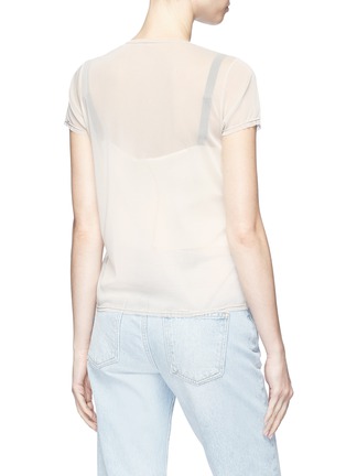 Back View - Click To Enlarge - 73115 - 'Out of Order' appliqué sheer mesh T-shirt