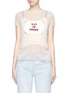 Main View - Click To Enlarge - 73115 - 'Out of Order' appliqué sheer mesh T-shirt