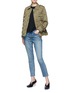 Figure View - Click To Enlarge - 73115 - 'Pearl Snow' beaded canvas M-65 field jacket