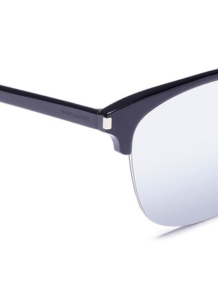 Detail View - Click To Enlarge - SAINT LAURENT - Metal rim acetate square sunglasses