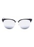 Main View - Click To Enlarge - SAINT LAURENT - Metal rim acetate square sunglasses