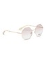 Figure View - Click To Enlarge - CHLOÉ - 'Palma' octagon frame metal sunglasses