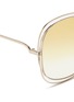 Detail View - Click To Enlarge - CHLOÉ - 'Carlina' overlap wire rim square sunglasses