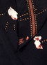 Detail View - Click To Enlarge - ROCKINS - 'Popcorn' print fringe super skinny silk scarf
