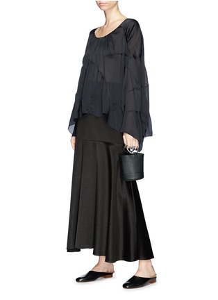 Figure View - Click To Enlarge - THE ROW - 'Tillia' abstract panel silk chiffon top