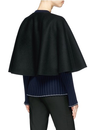 Back View - Click To Enlarge - THE ROW - 'Marcy' virgin wool blend melton cape