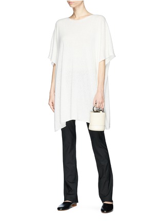 Figure View - Click To Enlarge - THE ROW - 'Cafty' cashmere-silk knit poncho top