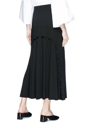 Back View - Click To Enlarge - THE ROW - 'Hanibi' ruched satin trim crepe maxi skirt