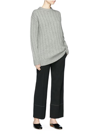 Figure View - Click To Enlarge - THE ROW - 'Lilla' cashmere rib knit sweater