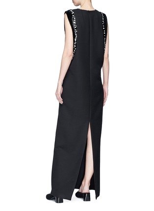 Figure View - Click To Enlarge - THE ROW - 'Emerette' bugle beaded virgin wool blend maxi dress