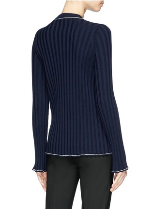Back View - Click To Enlarge - THE ROW - 'Merlum' virgin wool rib knit sweater