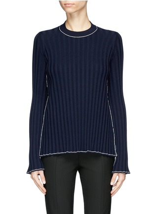Main View - Click To Enlarge - THE ROW - 'Merlum' virgin wool rib knit sweater