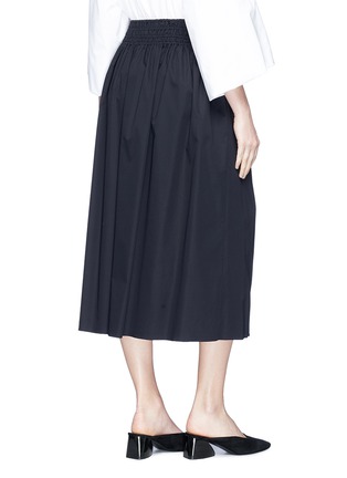 Back View - Click To Enlarge - THE ROW - 'Betsy' smocked poplin midi skirt