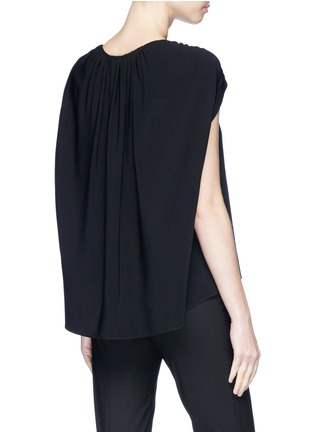 Back View - Click To Enlarge - THE ROW - 'Ada' ruched cape back crepe top