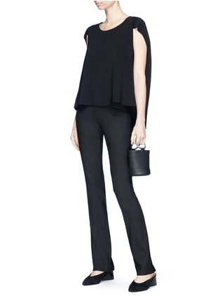Figure View - Click To Enlarge - THE ROW - 'Ada' ruched cape back crepe top