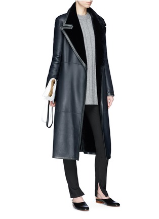 Figure View - Click To Enlarge - THE ROW - 'Cintry' belted lambskin shearling coat