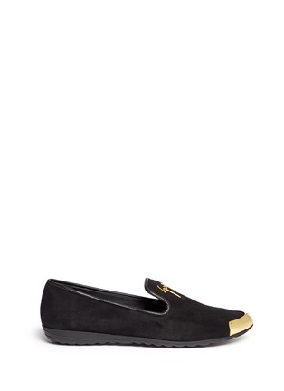 Main View - Click To Enlarge - 73426 - 'Dalila' metal toe Hovercraft sole suede slip-ons