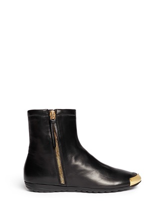 Main View - Click To Enlarge - 73426 - 'Dalila' metal toe Hovercraft sole leather ankle boots