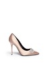 Main View - Click To Enlarge - 73426 - 'Lucrezia' strass bow double satin pumps