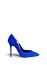 Main View - Click To Enlarge - 73426 - Strass pavé lightning bolt suede pumps