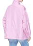 Back View - Click To Enlarge - EMILIO PUCCI - Logo embroidered drawstring silk blend parka