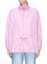 Main View - Click To Enlarge - EMILIO PUCCI - Logo embroidered drawstring silk blend parka