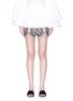 Main View - Click To Enlarge - EMILIO PUCCI - Scalloped broderie anglaise cuff piqué shorts