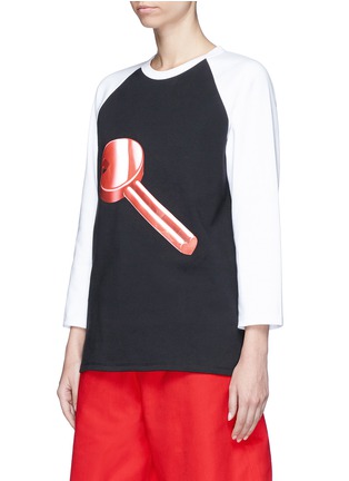 Front View - Click To Enlarge - ACNE STUDIOS - 'Noise' key print unisex long sleeve T-shirt