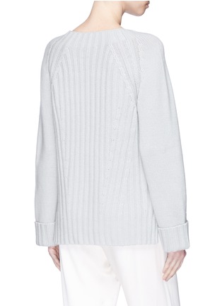 Back View - Click To Enlarge - VINCE - Wool-cashmere rib knit raglan sweater