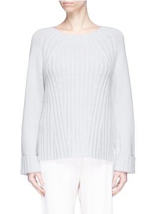 Main View - Click To Enlarge - VINCE - Wool-cashmere rib knit raglan sweater