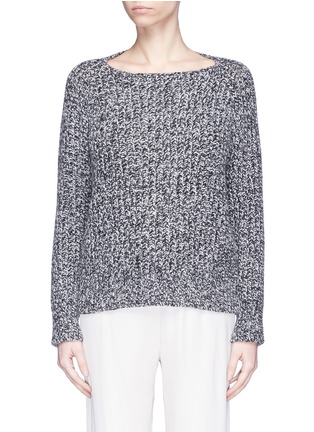 Main View - Click To Enlarge - VINCE - Boat neck wool-cashmere rib knit raglan sweater