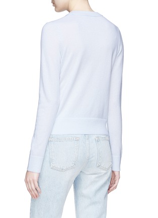 Back View - Click To Enlarge - VINCE - Rib trim crew neck cashmere knit sweater