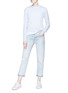 Figure View - Click To Enlarge - VINCE - Rib trim crew neck cashmere knit sweater