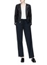Figure View - Click To Enlarge - VINCE - Asymmetric zip washed lambskin leather jacket