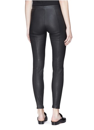 Back View - Click To Enlarge - VINCE - Zip cuff lambskin leather leggings