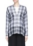 Main View - Click To Enlarge - VINCE - Shadow plaid silk georgette blouse