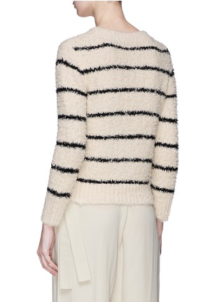 Back View - Click To Enlarge - VINCE - Stripe cotton blend bouclé knit sweater