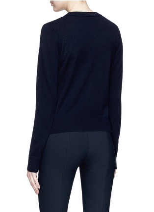 Back View - Click To Enlarge - VINCE - Rib trim crew neck cashmere sweater