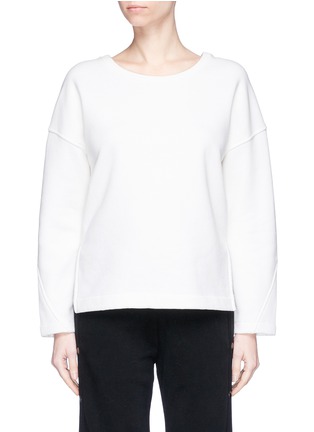 Main View - Click To Enlarge - VINCE - Spiral sleeve sweatshirt