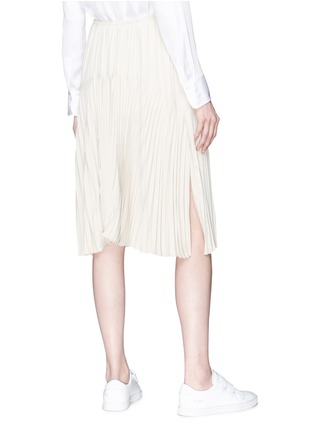 Back View - Click To Enlarge - VINCE - Pleated crepe de Chine skirt
