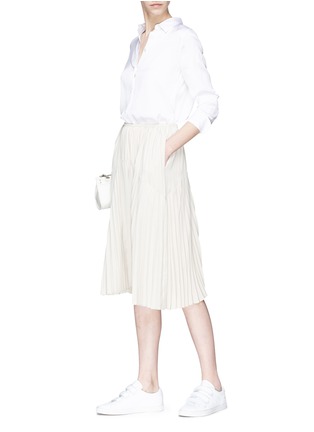Figure View - Click To Enlarge - VINCE - Pleated crepe de Chine skirt