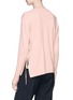 Back View - Click To Enlarge - VINCE - Lace-up side cashmere sweater